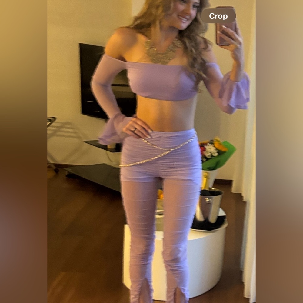 Elegant Lavender Women's Skinny Pants